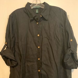 Lauren Ralph Lauren women’s black linen 1X